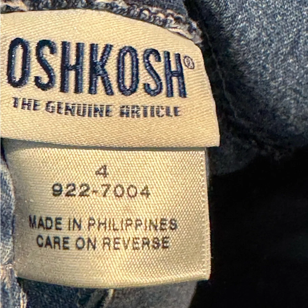 Vintage OshKosh Vestbak Denim Overall Dress sz 4